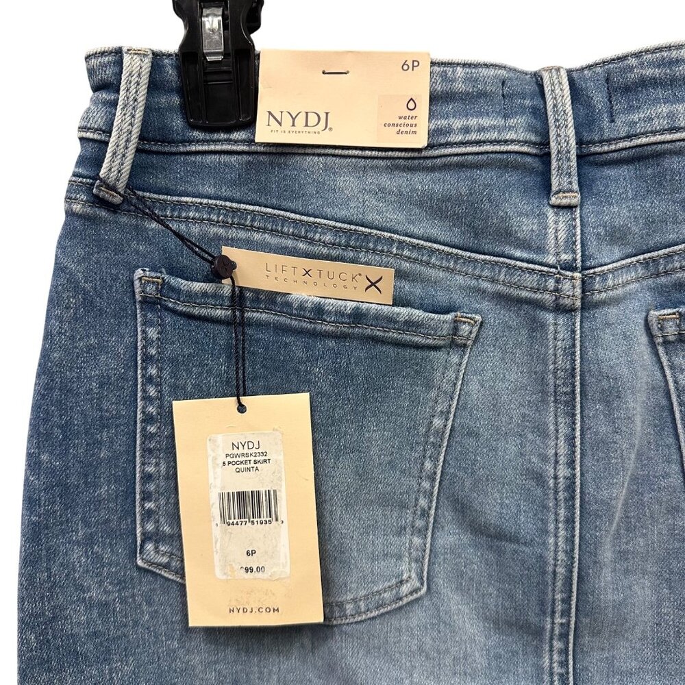 NYDJ Women's Size 6P Quinta 5 Pocket Stretch Denim Jean Skirt - Picture 3 of 6